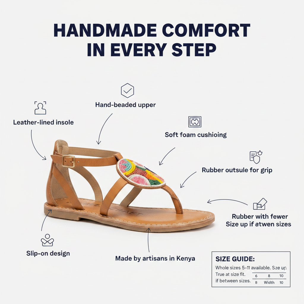 Kuku Beaded Leather Sandals