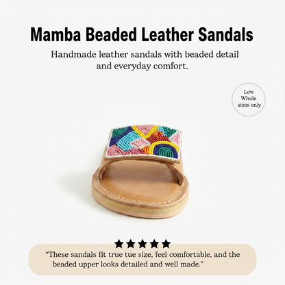 Mamba Beaded Leather Sandals