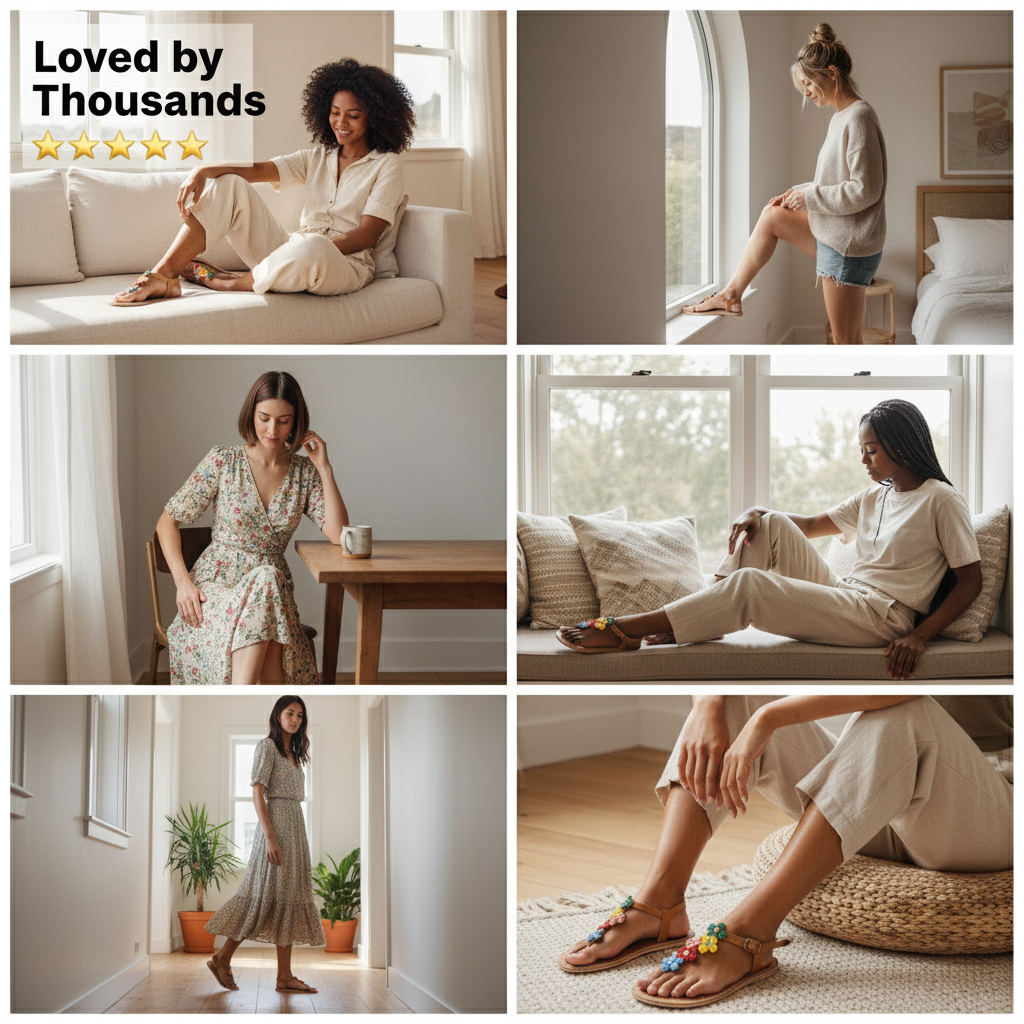 Nyati Beaded Leather Sandals