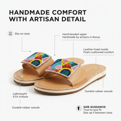 Mamba Beaded Leather Sandals