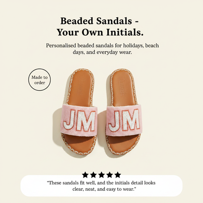 Chui Beaded Sandals - Your Own Initials