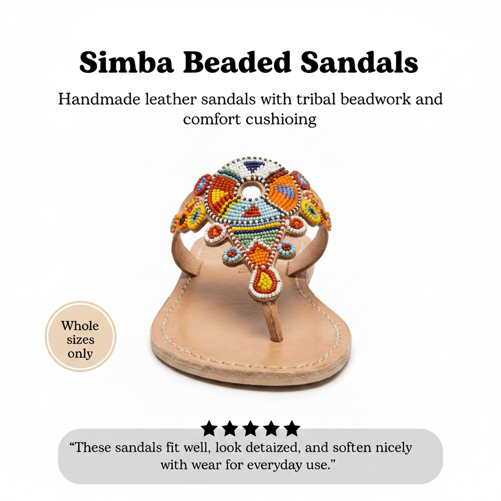 Simba Beaded Sandals