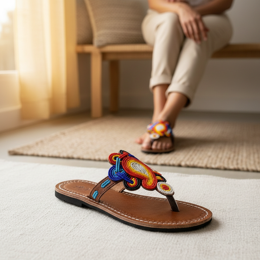 Kima Handmade Beaded Sandals