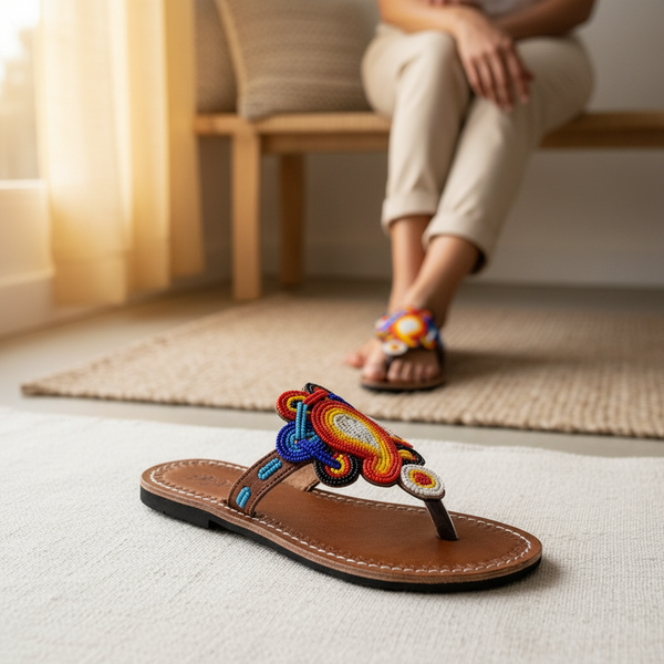 Kima Handmade Beaded Sandals