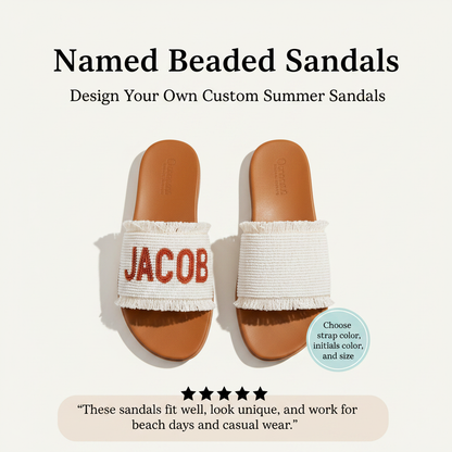 Mwewe Beaded Sandals - Your Own Name